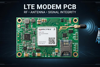 design lte modem pcb with rf, antenna and signal integrity