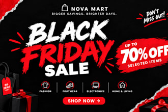 design black friday sales cyber monday christmas halloween event flyer