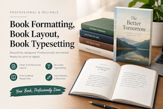 make a professional typesetting and book layout