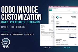 customize odoo invoices PDF reports and qweb templates