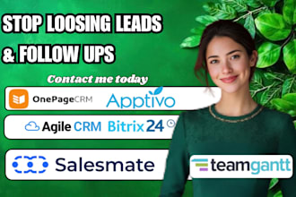setup onepagecrm bigin apptivo agile crm salesmate bitrix 24 zoho lone wolf odoo