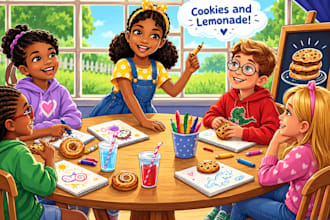 flip 3d watercolor children picture illustrator or kids story coloring book kdp