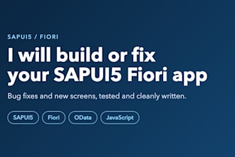 build or fix your sapui5 fiori app