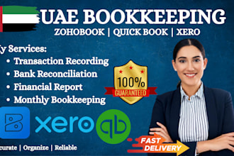 do uae bookkeeping on zohobooks,quick books and xero