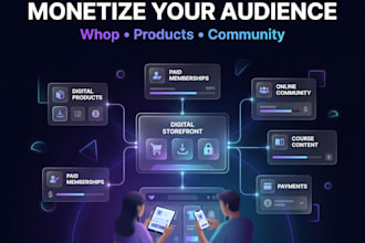 set up your whop store community digital products and automation