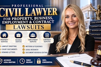 draft civil litigation documents for property, business and contract disputes