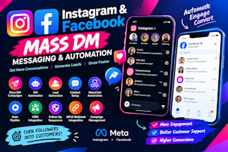 instagram mass dm facebook mass dm messaging automation ig fb leads manychat