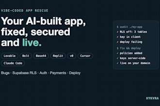 fix secure and launch your lovable bolt or claude code app