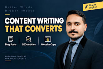write SEO friendly content and articles in fluent english