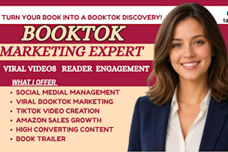 do booktok promotion booktok author smm booktok video ebook