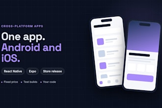 develop your android and ios app in react native and expo