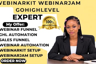 build automate your webinar funnel using webinarkit, webinarjam and gohighlevel