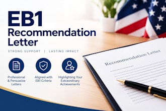 write a recommendation letter for eb1, eb2, o1 visas