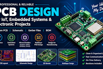 design custom pcb for iot, embedded systems, microcontrollers and electronic pro