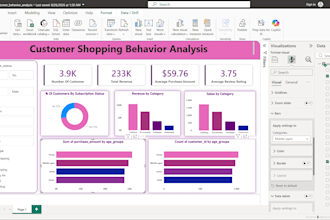 create an interactive power bi dashboard and data analysis