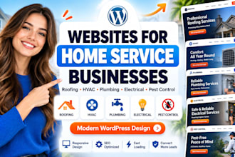 build a website for roofing, hvac, plumbing, electrician, pest control companies