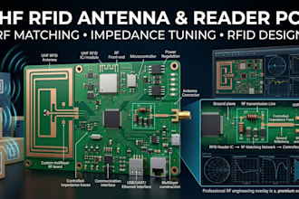 design uhf rfid antenna, reader pcb, rf matching and impedance tuning