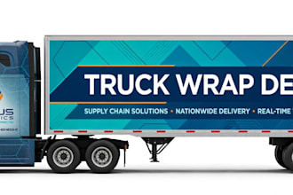 design a professional bus wrap, truck wrap, vehicle advertising