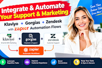 integrate klaviyo gorgias zendesk with zapier automation flows