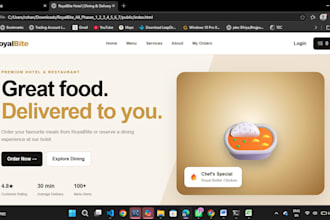 build a modern hotel and food ordering website