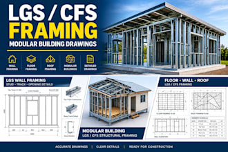 design lgs cfs framing and modular building drawings