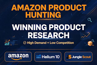 be your expert amazon fba product hunting and winning product research