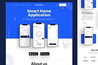 design saas website landing page UI UX