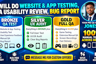 do website testing app testing user testing qa usability review bug report