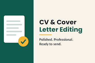 proofread and improve your CV, resume, and cover letter