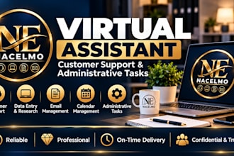 be your virtual assistant for admin, customer support and data entry