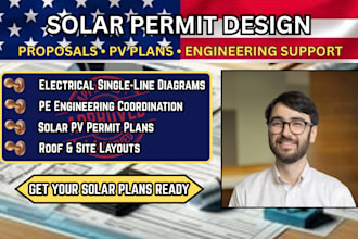 do solar permit design, proposals and pe engineering support