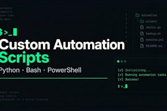 write a custom python, bash, or powershell script
