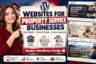 create a website for door repair, interior designers, home inspection companies