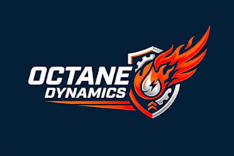 create powerful gasoline logo for fuel, energy, and automotive brands