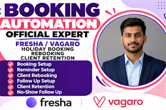 setup fresha vagaro holiday booking rebooking client retention automation