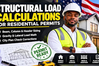 do structural load calculations for residential permit plans