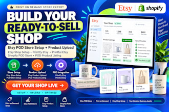 etsy print on demand shop setup, etsy pod store, etsy listing, seo optimization