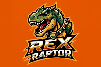 draw awesome rex raptor mascot logo
