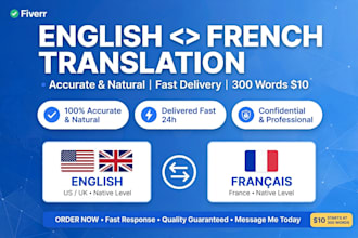 do english to french and french to english