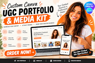 design canva ugc portfolio website ugc media kit creator portfolio
