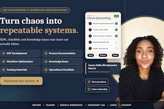 create sops process documentation and business workflows