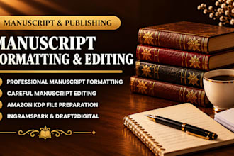 edit, format, publish your manuscript for ingramspark draft2digital amazon kdp