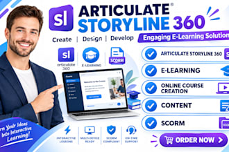 do articulate storyline 360, elearning, online course creation content scorm