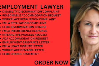 be your employment lawyer for eeoc,fmla leave, ada accommodation and retaliation