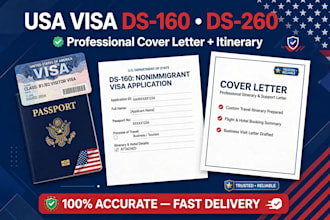 write professional USA visa cover letter