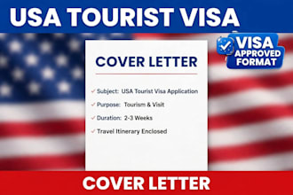 craft a professional cover  letter for tourist visa