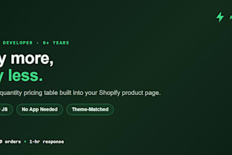 add a shopify bulk quantity pricing table