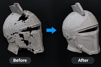 repair, fix and edit stl files, repair mesh and make 3d model print ready