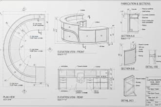 provide millwork shop drawings, architectural millwork, drafting and fabrication