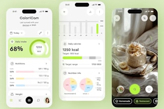 develop a calorie tracker food logging and nutrition app or food tracking app